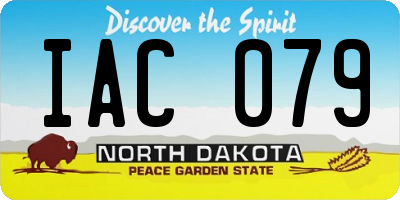 ND license plate IAC079