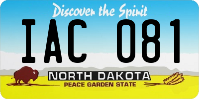 ND license plate IAC081