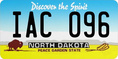 ND license plate IAC096