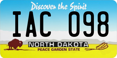 ND license plate IAC098
