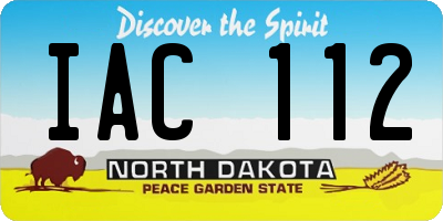 ND license plate IAC112