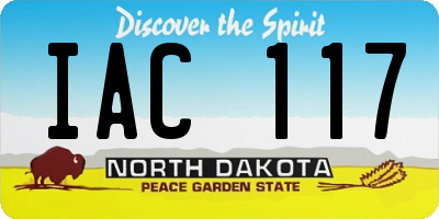 ND license plate IAC117