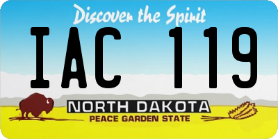 ND license plate IAC119