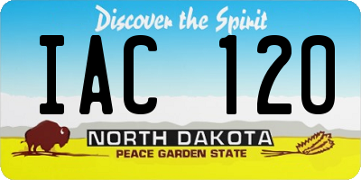 ND license plate IAC120