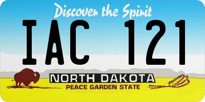 ND license plate IAC121