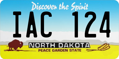 ND license plate IAC124