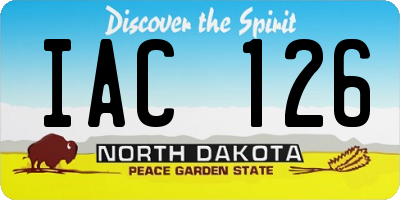 ND license plate IAC126