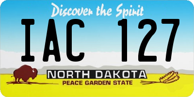 ND license plate IAC127