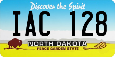 ND license plate IAC128