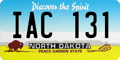 ND license plate IAC131