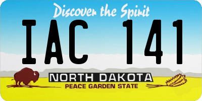 ND license plate IAC141