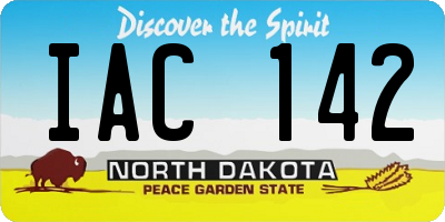 ND license plate IAC142