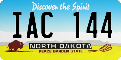 ND license plate IAC144
