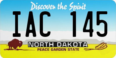 ND license plate IAC145
