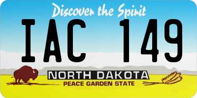 ND license plate IAC149