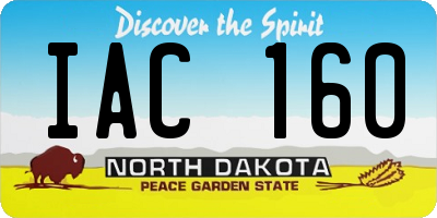 ND license plate IAC160