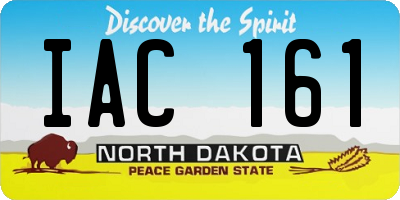 ND license plate IAC161