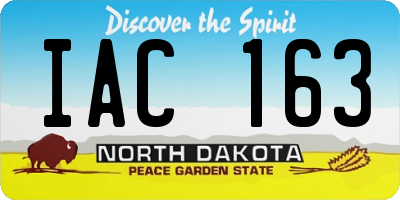 ND license plate IAC163