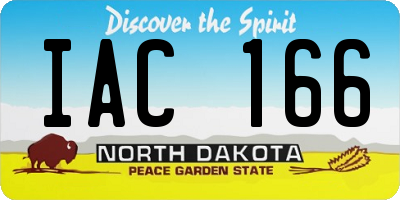 ND license plate IAC166