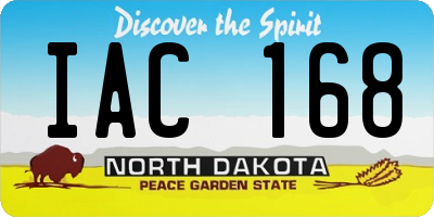 ND license plate IAC168