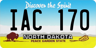 ND license plate IAC170