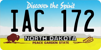 ND license plate IAC172