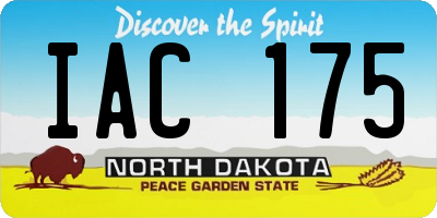 ND license plate IAC175