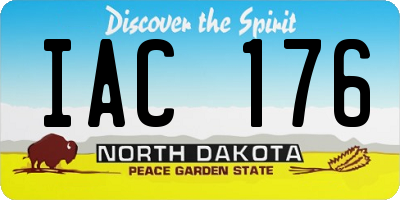 ND license plate IAC176