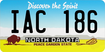 ND license plate IAC186