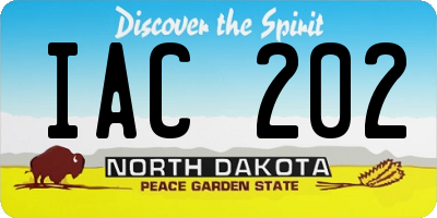 ND license plate IAC202