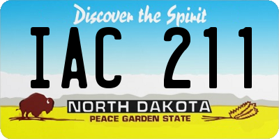 ND license plate IAC211