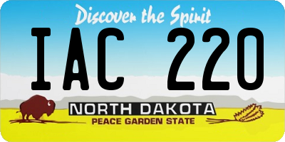 ND license plate IAC220