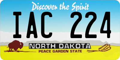 ND license plate IAC224