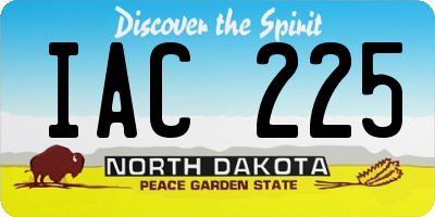 ND license plate IAC225