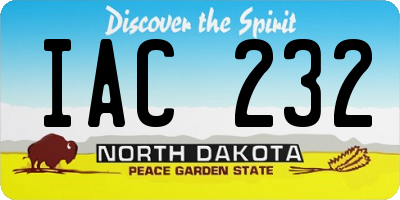 ND license plate IAC232