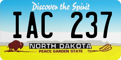ND license plate IAC237