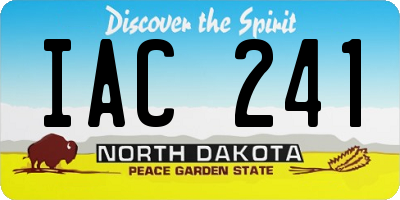ND license plate IAC241