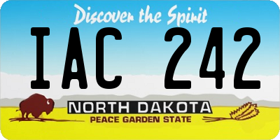 ND license plate IAC242