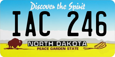 ND license plate IAC246