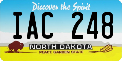 ND license plate IAC248