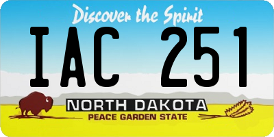 ND license plate IAC251
