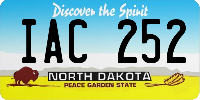 ND license plate IAC252