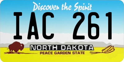ND license plate IAC261