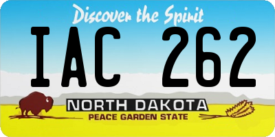 ND license plate IAC262