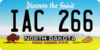 ND license plate IAC266