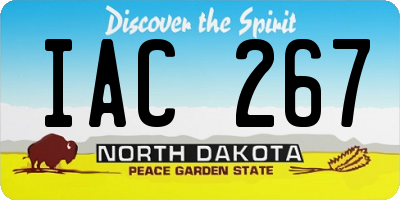 ND license plate IAC267