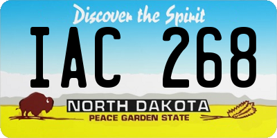 ND license plate IAC268