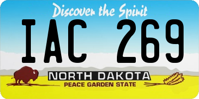 ND license plate IAC269
