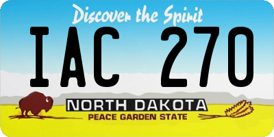 ND license plate IAC270