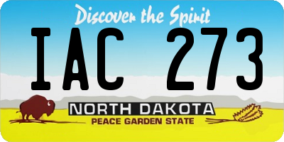 ND license plate IAC273